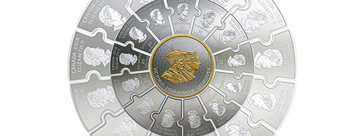 Canadian History Puzzle Coin