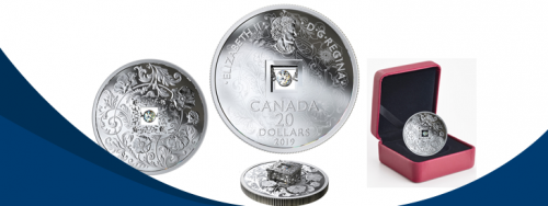 Fire and ice Canadian silver coin