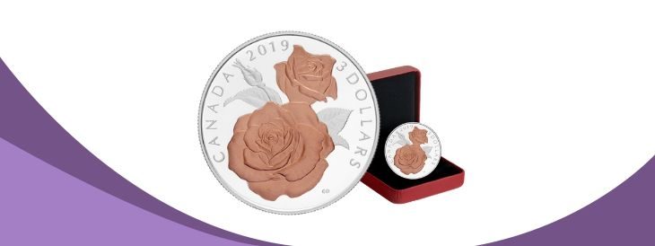 Beautiful Canadian Coin Features Queen Elizabeth Rose Blossoms Commemorative Coin
