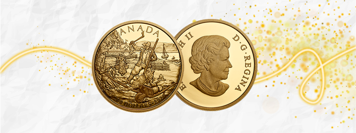Stunning Gold Coin from Royal Canadian Mint Celebrates New France
