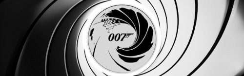 2022 Tuvalu $1 James Bond 007 Black Coloured Fine Silver Coin