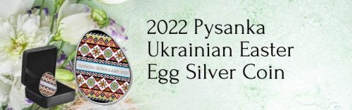 2022 Pysanka Ukrainian Easter Egg Silver Coins