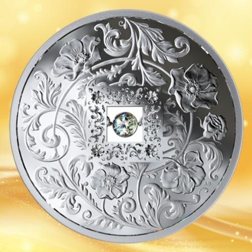 2019 CANADA $20 SPARKLE OF THE HEART FINE SILVER WITH DIAMOND