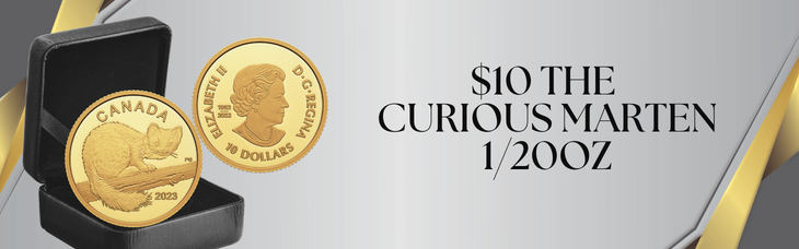Curious Marten on the New $10 Gold Coin From the Royal Canadian Mint