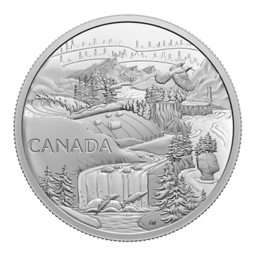 2022  VISIONS OF CANADA FINE SILVER COIN