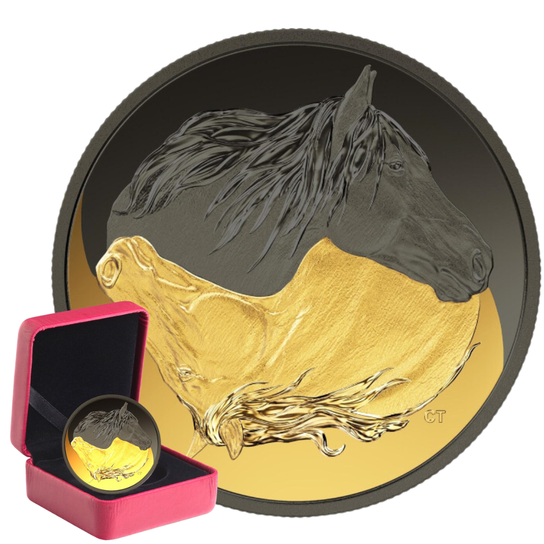 Original RCM Issue Price_$ 129.95 2020 Black and Gold_ The Canadian Horse Coin