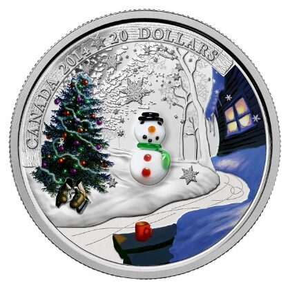 2014  Venetian Glass Snowman coin
