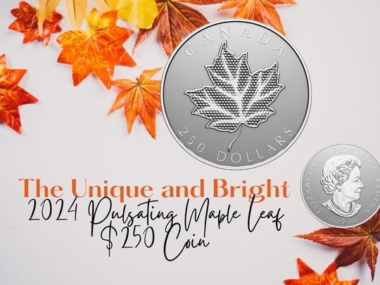 The Unique And Bright 2024 Pulsating Maple Leaf Coin   2024 Pulsating Maple Leaf 250 Pure Siver Coin 1 