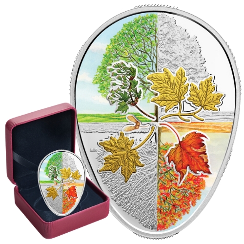 2018 Canada  Four Seasons of the Maple Leaf Fine Silver