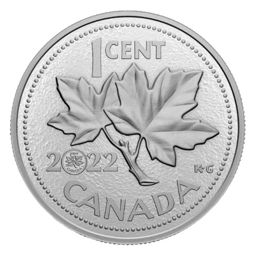 2022 1-cent 10th Anniversary of the Last Penny 5oz Fine Silver Coin