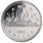 2003 Canada Voyageur Coronation Cased Proof Silver Dollar