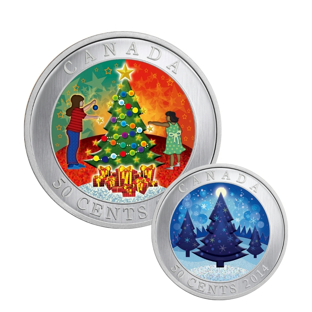 2014 50-Cent Christmas Tree Cupronickel Lenticular Coin