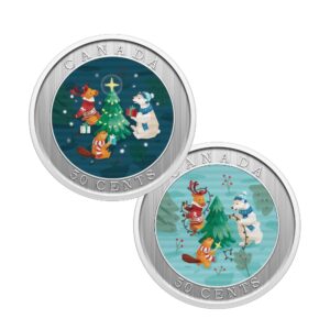 2024 Canada 50-cents Trimming the Holiday Tree Lenticular Coin