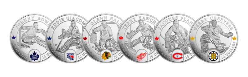 1_2 oz Fine Silver 6-Coin Series National Hockey League® Goalies