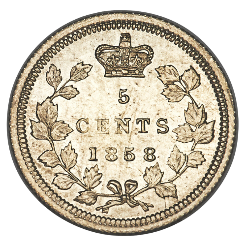 1858 Large Date Canada 5-Cents