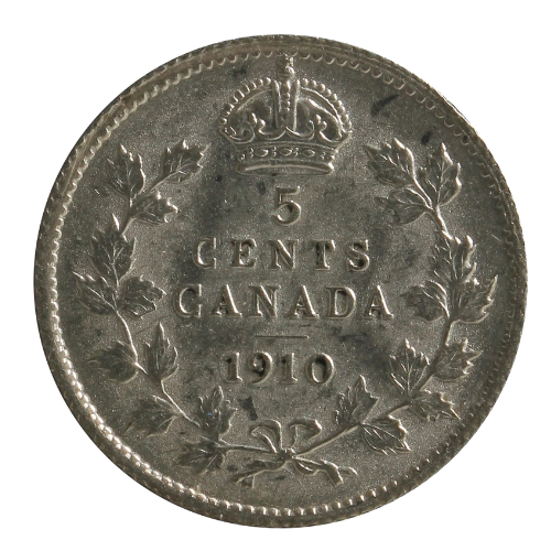 1910 Pointed Leaves 5-cents