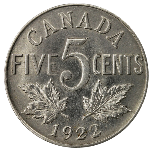 1922 Canada 5 cent