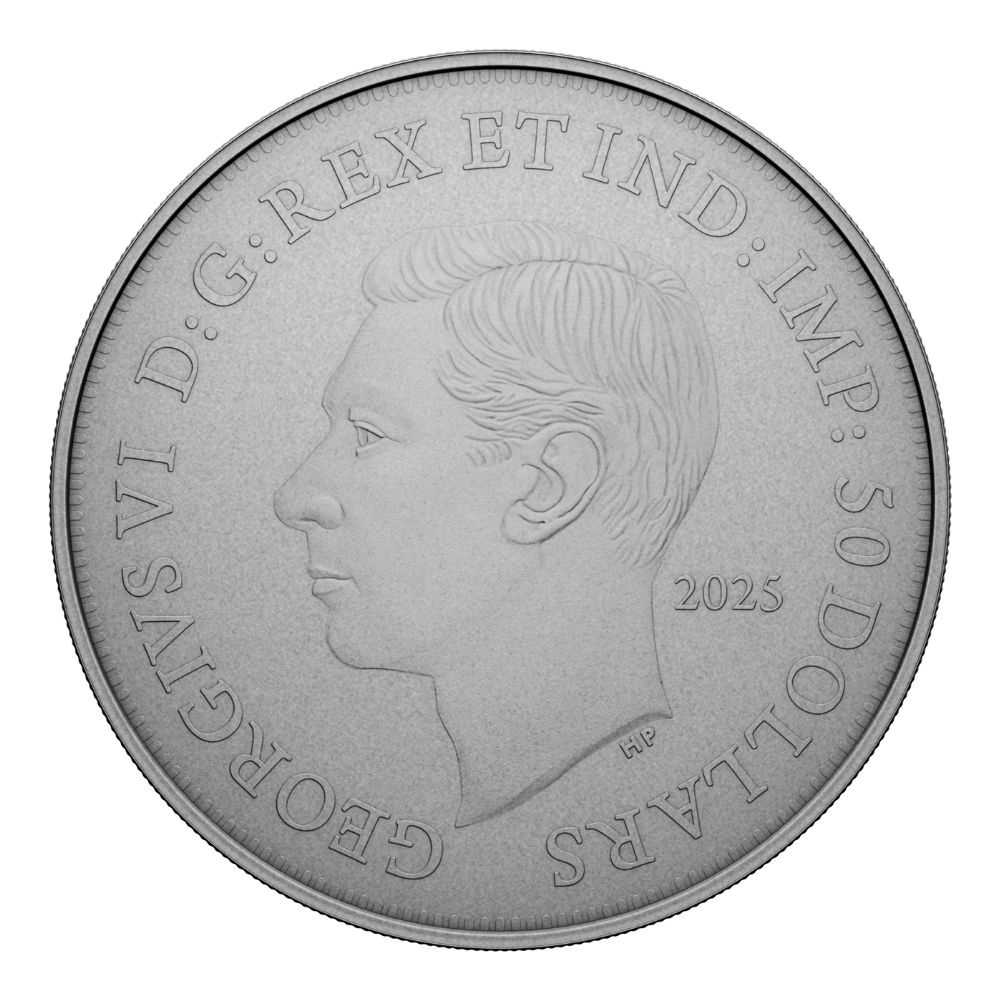The 2025  Emanuel Hahns Original Sketch Royal Visit Coin - Back