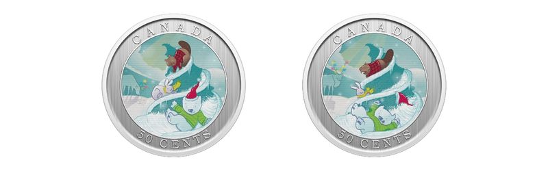 50-Cent Whimsical Holiday Tree Lenticular Coin - Buy & Sell Royal Canadian Mint Coins - Colonial Acres Coins 50-Cent Whimsical Holiday Tree Lenticular Coin