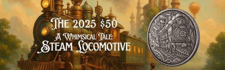 2025 A Whimsical Tale Steam Locomotive Steampunk Silver Coin - Buy & Sell Royal Canadian Mint Coins - Colonial Acres Coins 2025 A Whimsical Tale Steam Locomotive Steampunk Silver Coin
