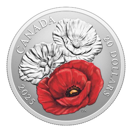 2025 Remembrance Day Fine Silver Coin Front