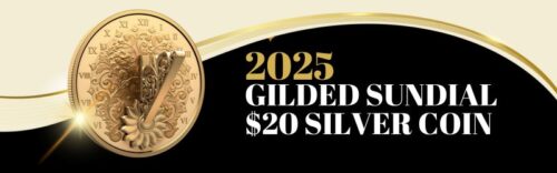 2025 The Gilded Sundial Coin - Where Art History and Time Converge - Buy & Sell Royal Canadian Mint Coins - Colonial Acres Coins 2025 $20 The Gilded Sundial Coin - Where Art History and Time Converge