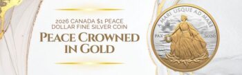 2026 $1 Peace Dollar Fine Silver Coin Peace Crowned in Gold
