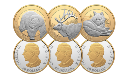 Animal Portraits 3 coin set