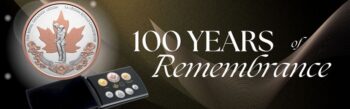 Promotional banner for the 2026 Fine Silver Proof Set featuring "100 Years of Remembrance" text alongside the Legion anniversary coin and full set.